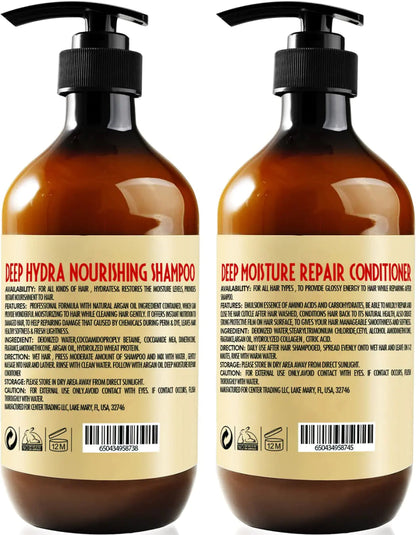 Argan Oil Shampoo and Conditioner Set. - Organic Beauty Solution