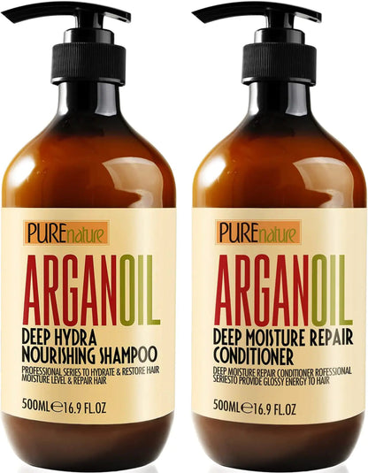 Argan Oil Shampoo and Conditioner Set. - Organic Beauty Solution