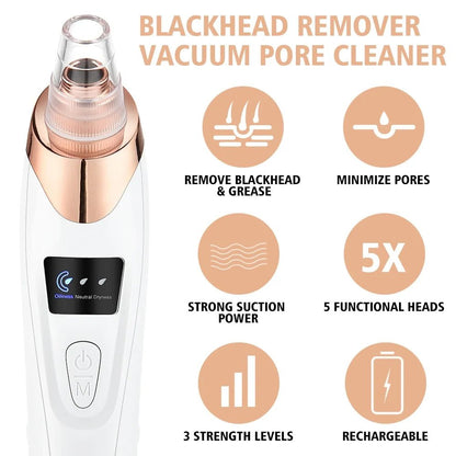 Blackhead Remover Vacuum Acne Pimple Black Spot - Organic Beauty Solution