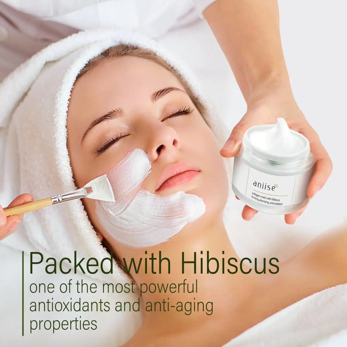 Collagen Facial Mask with Hibiscus - Organic Beauty Solution