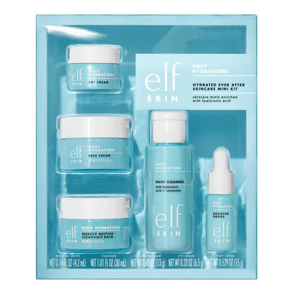 SKIN Hydrated Ever After Skincare Mini Kit, Cleanser, Makeup Remover, Moisturizers & Eye Cream For Hydrating Skin, Airplane