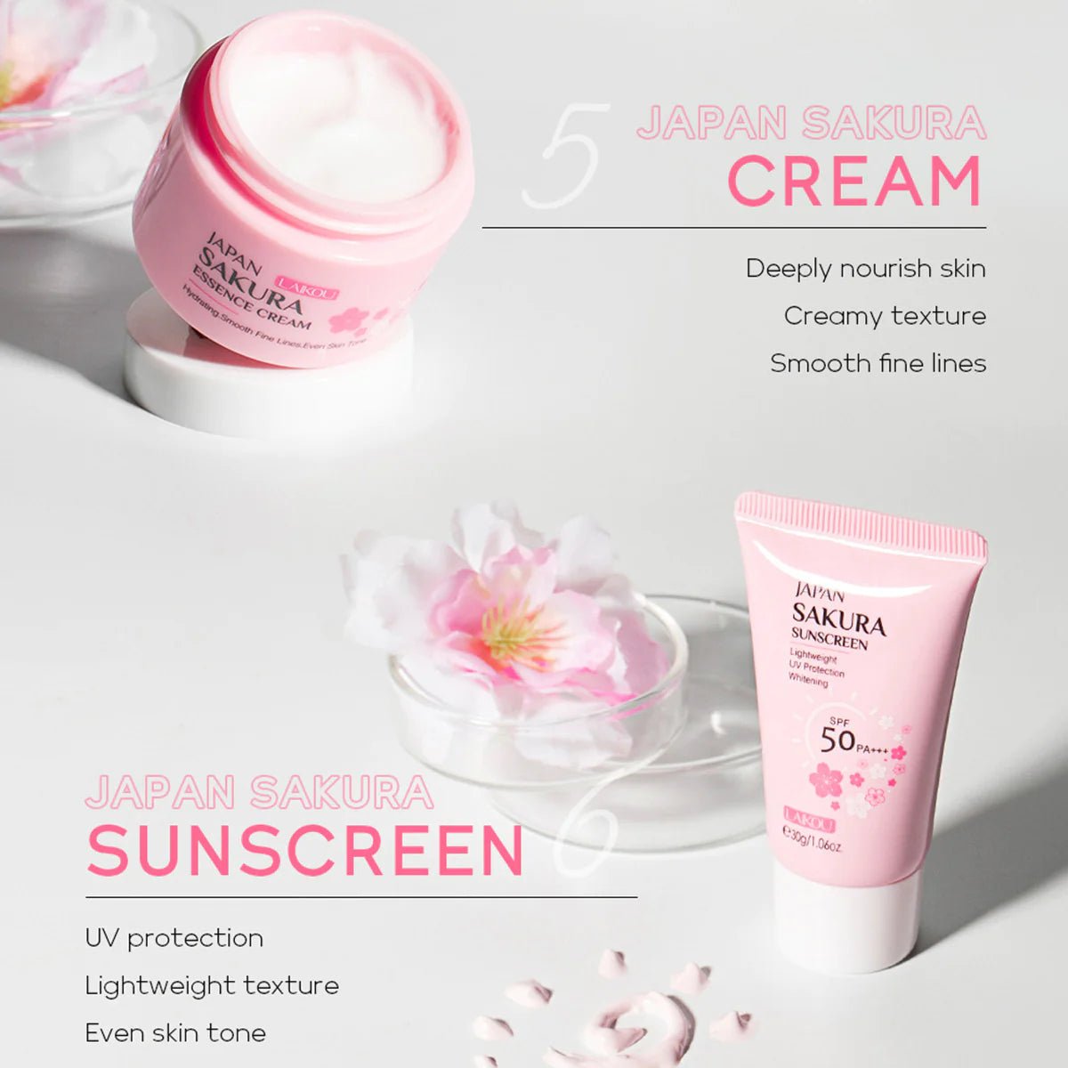 Japan Sakura Skincare Gift Set - Organic Beauty Solution - 