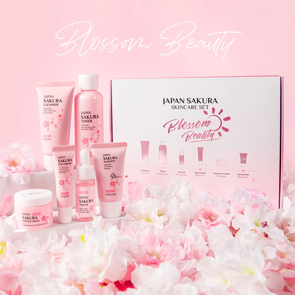 Japan Sakura Skincare Gift Set - Organic Beauty Solution - 