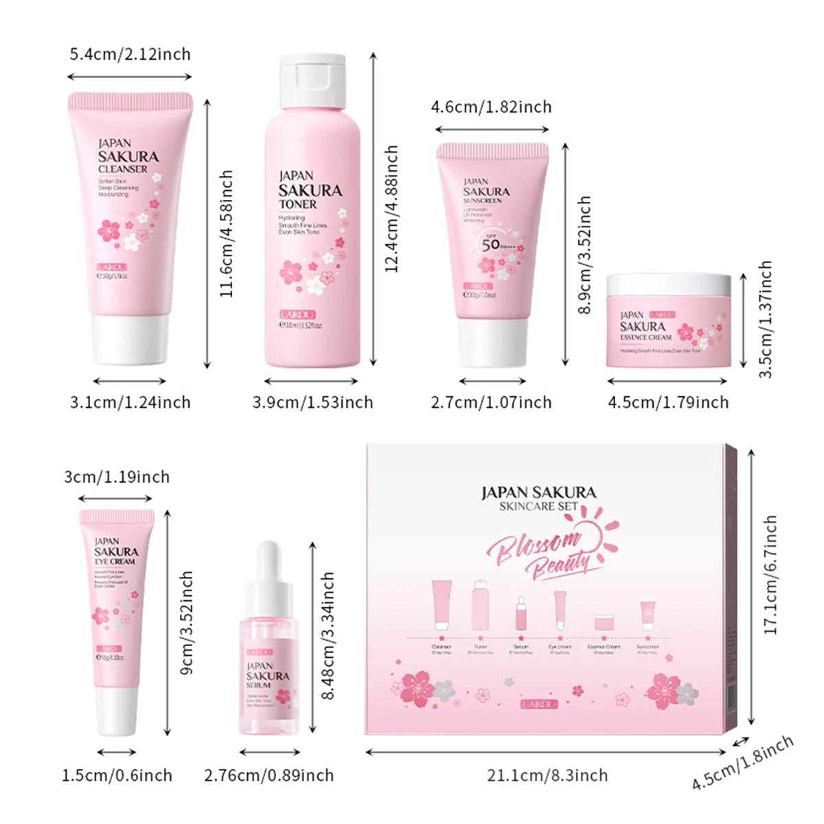 Japan Sakura Skincare Gift Set - Organic Beauty Solution - 