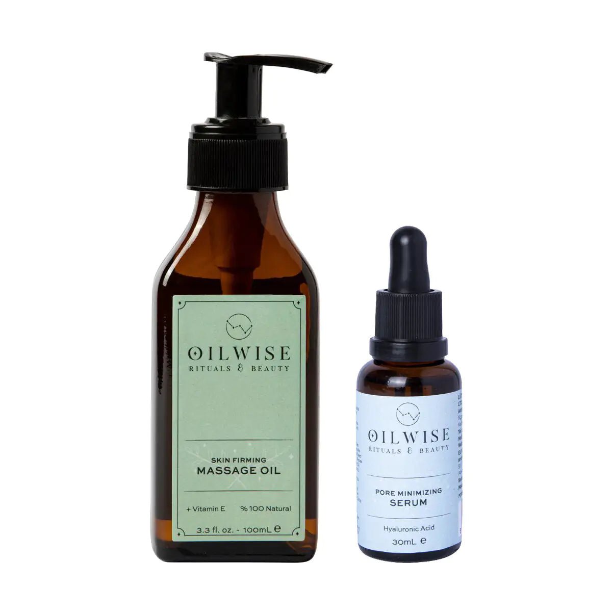 Oilwise Skin Firming Massage Oil & Pore Minimizing Serum Set - Organic Beauty Solution