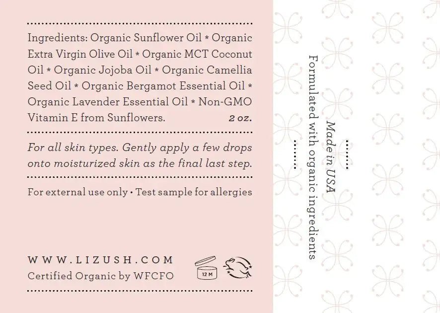 ORGANIC FACIAL OIL Seals and Protects - Organic Beauty Solution