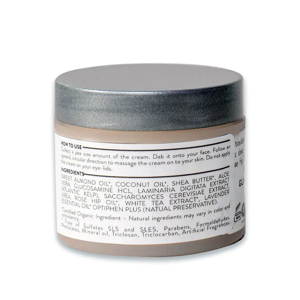 Organic Skin Renewal Night Face Cream - Hydrates & Lifts - Organic Beauty Solution