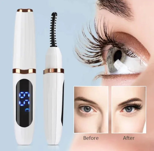 Rechargeable Heated Eyelash Curler Device - 