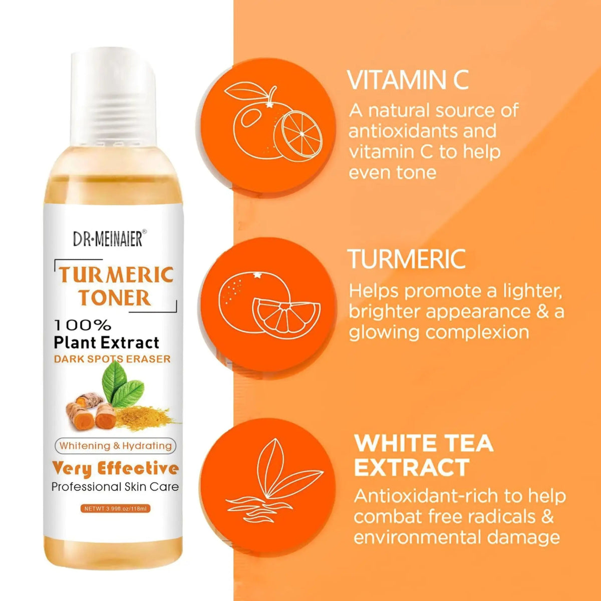 Turmeric Moisturizing Toner Acne Remover - Organic Beauty Solution